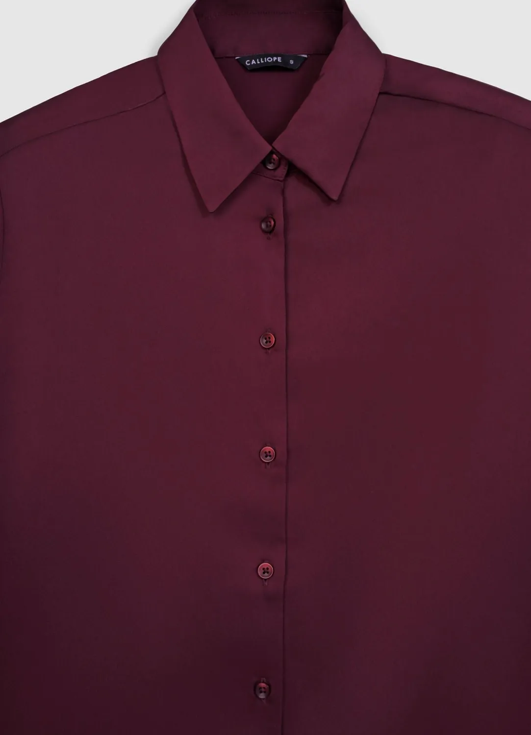 Calliope chemise satinée femme manches longues