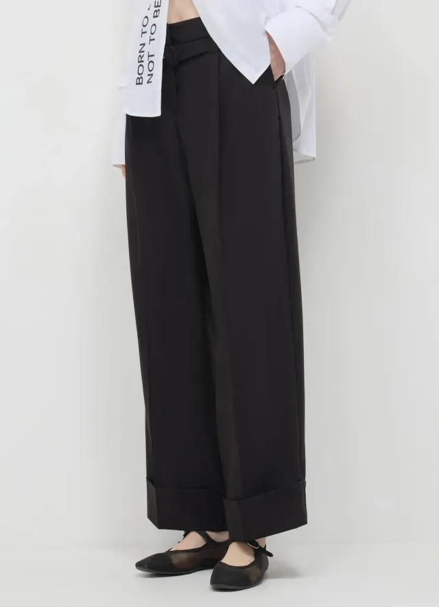 Calliope Palazzo pantalon femme avec ceinture