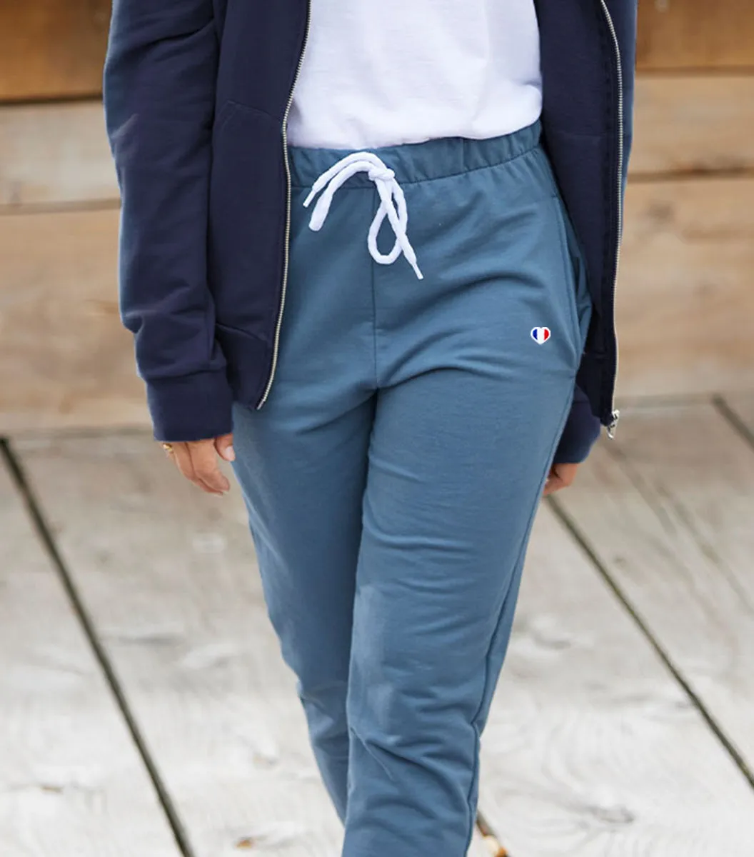 Cocorico Iconique Jogging Femme Azur coton XS-XXL
