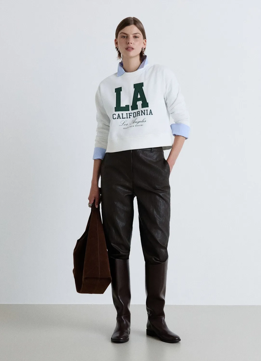 Calliope sweat col rond femme college lourd