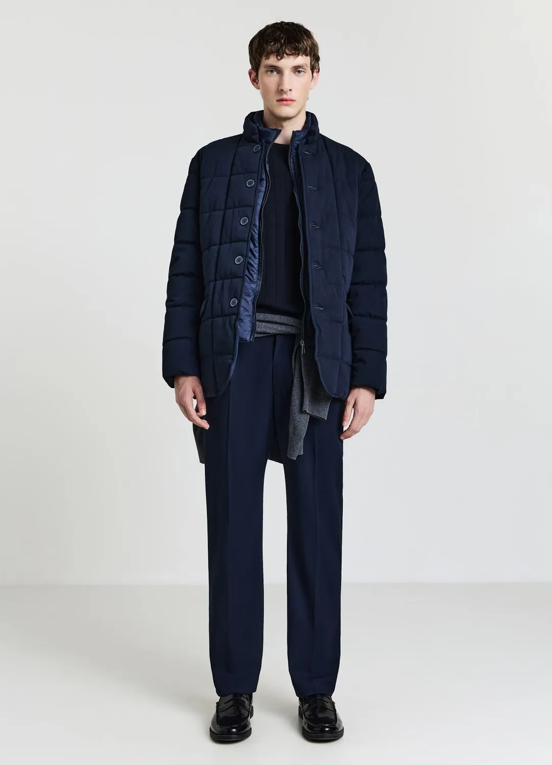 Calliope veste matelassée homme col haut à boutons