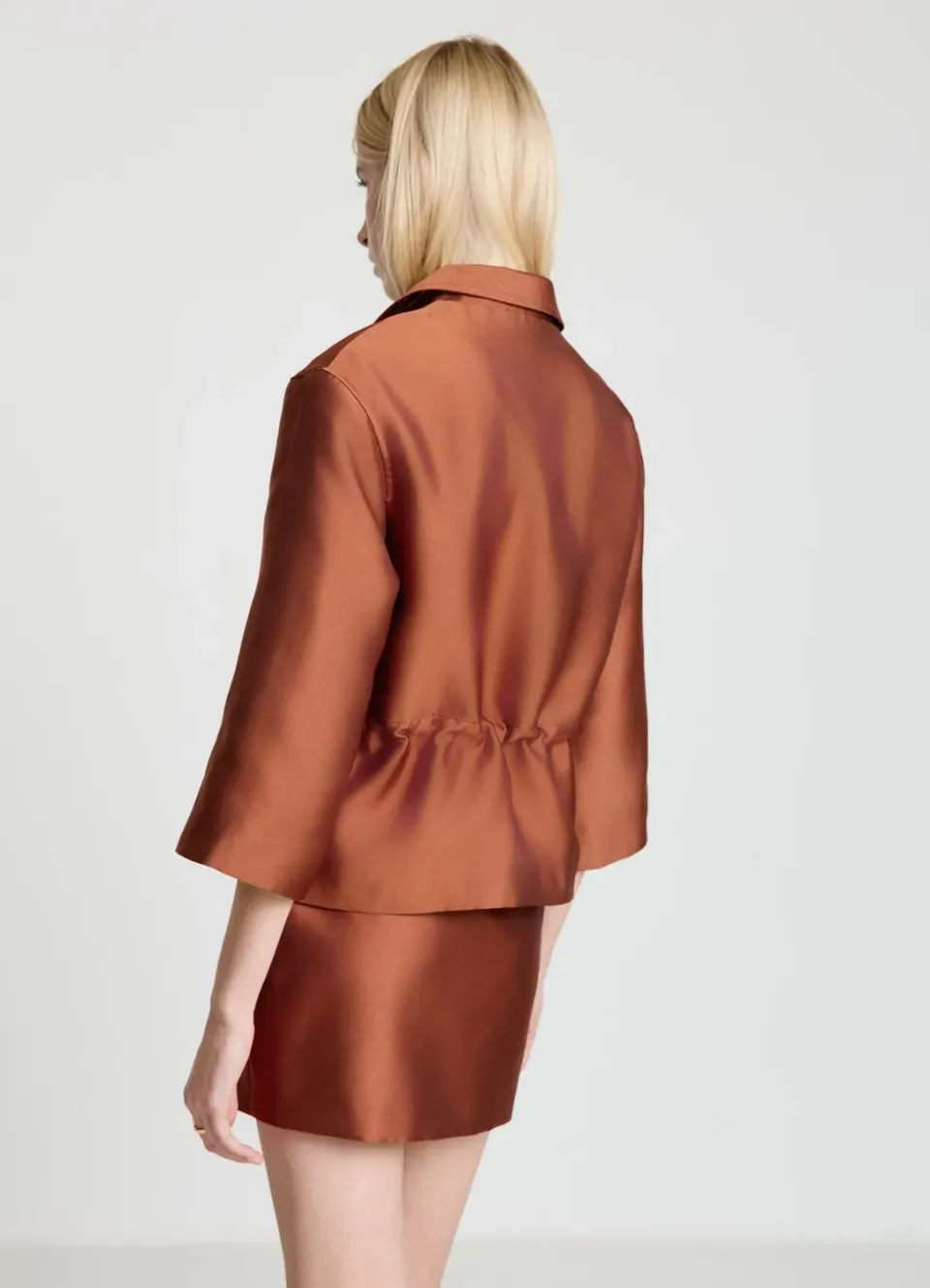 Calliope blouson femme satiné zippé