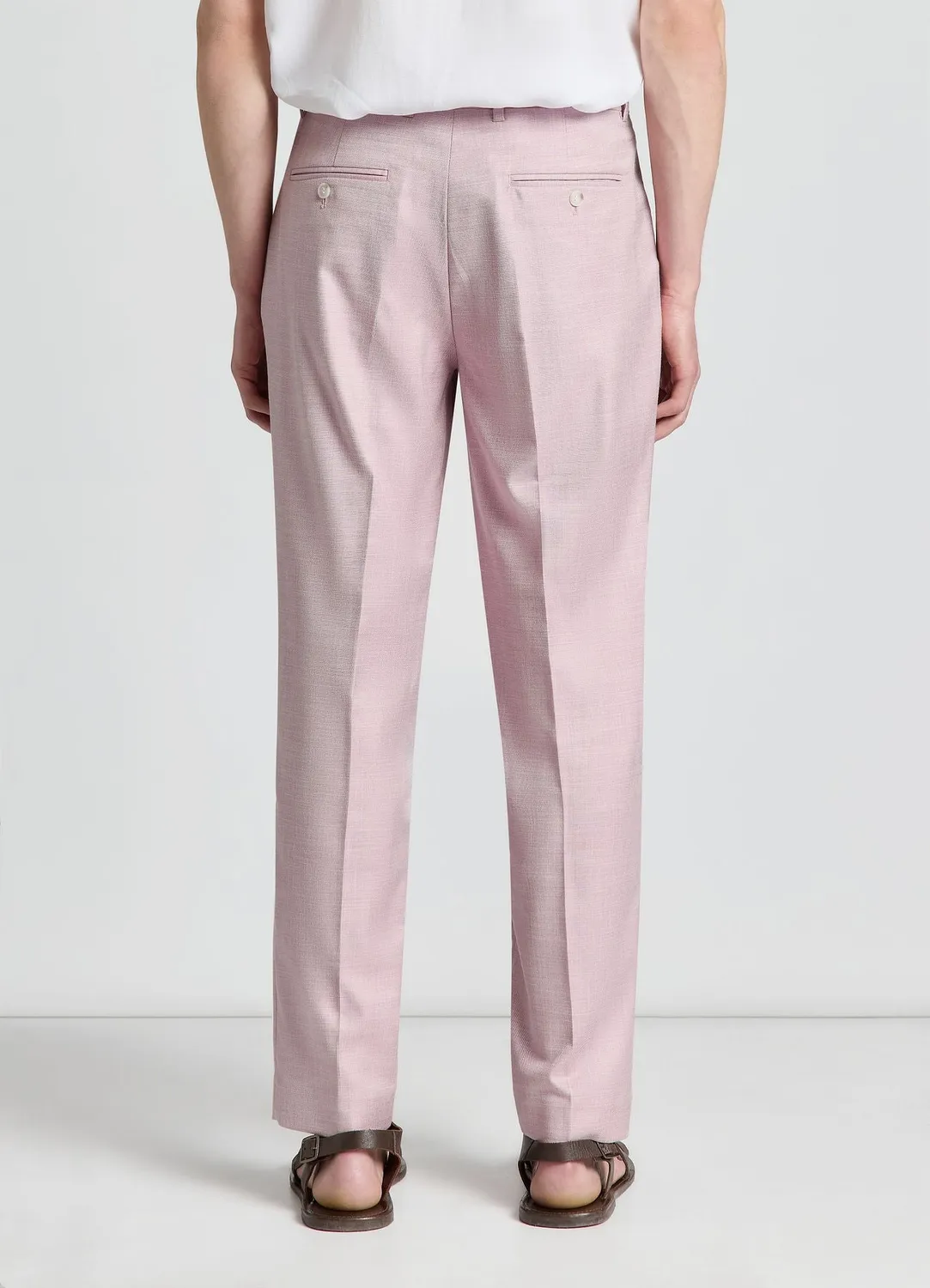 Calliope pantalon tailleur homme uni pli central bureau