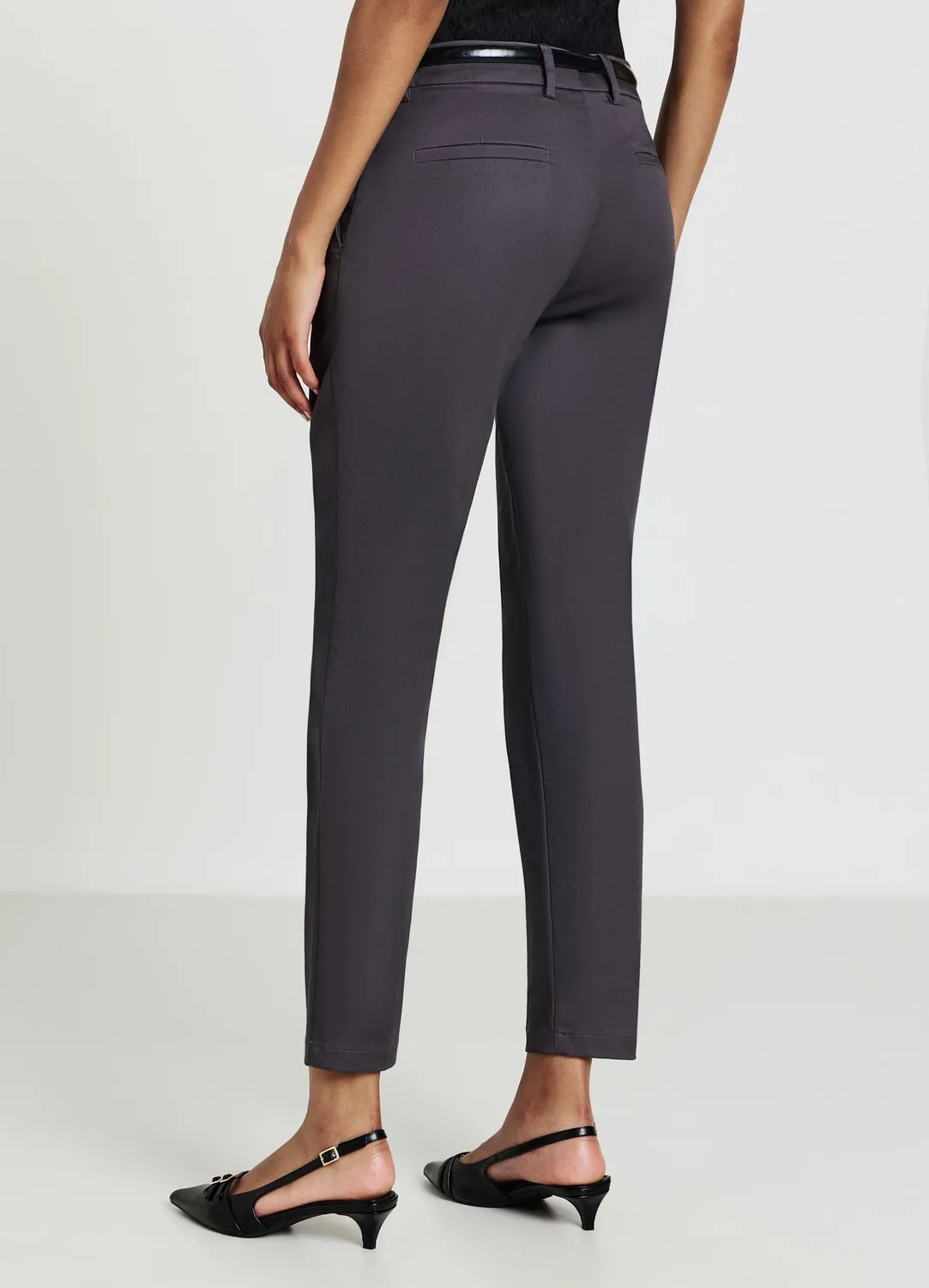 Calliope pantalon femme coton uni coupe droite S