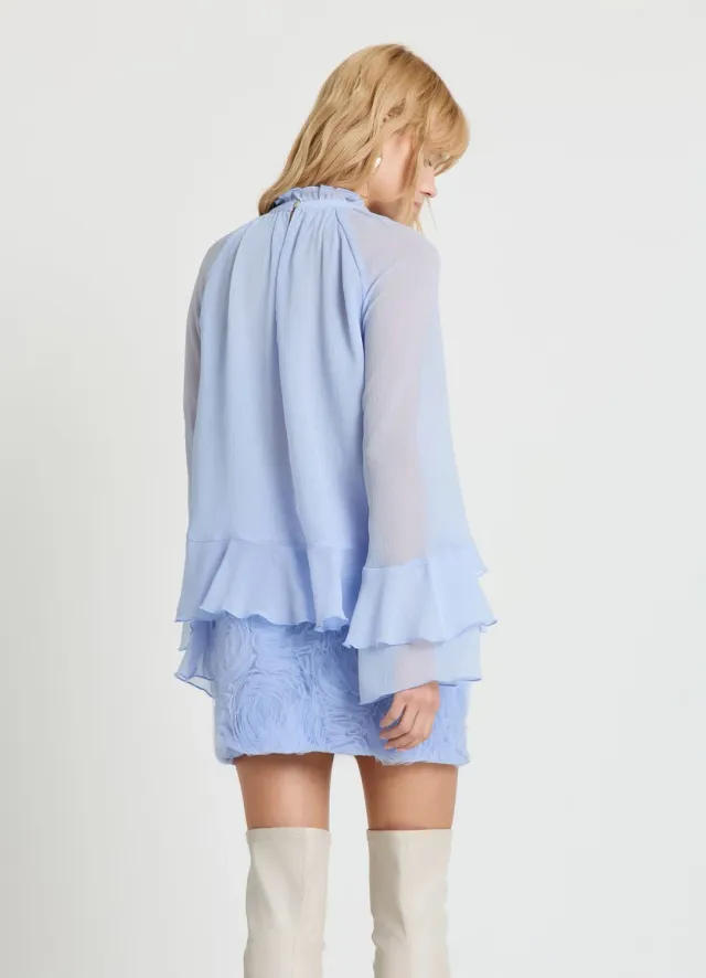 Calliope blouse femme volants col froncé