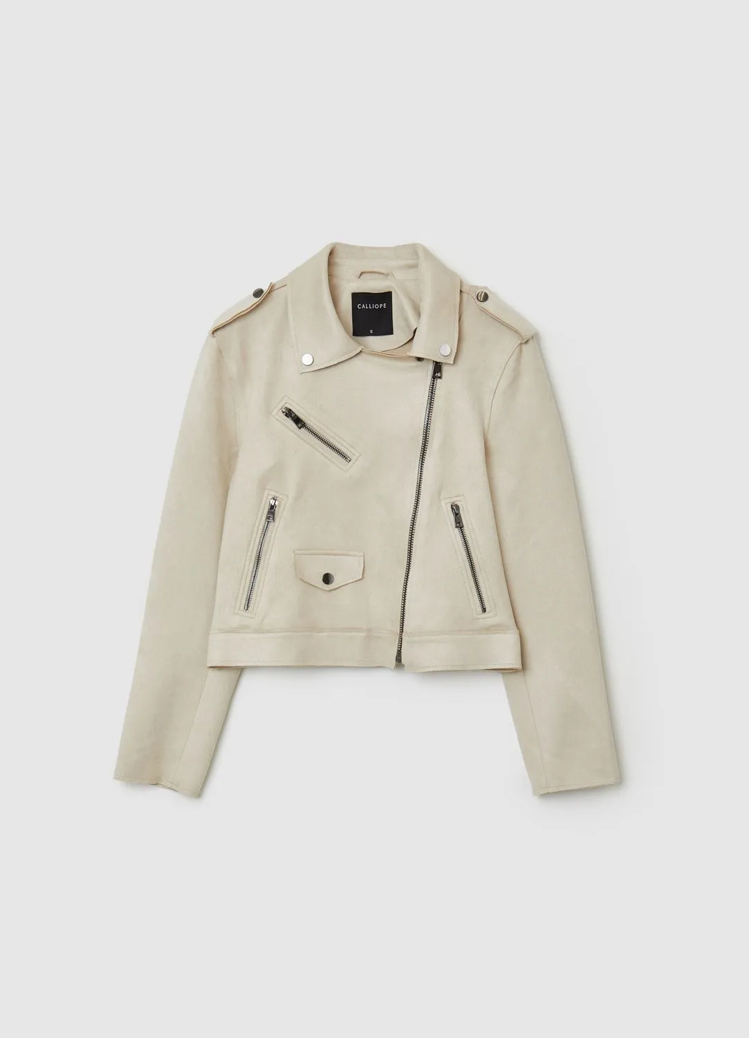 Calliope perfecto suédine zippé femme