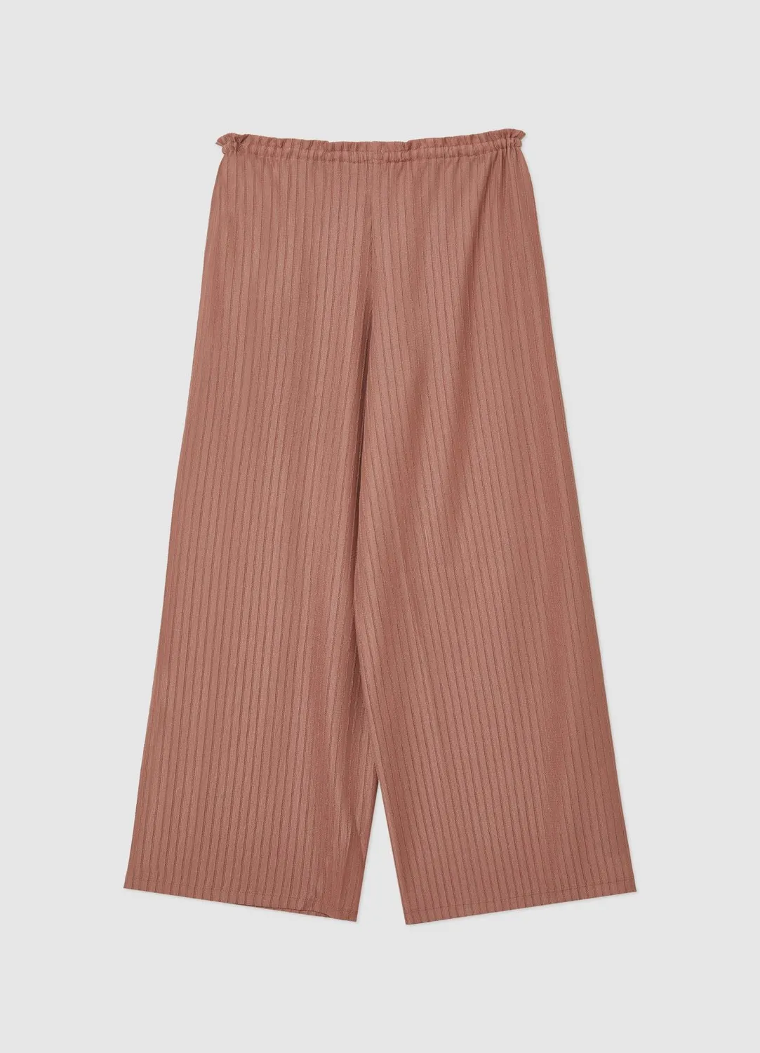 Calliope Pantalon palazzo femme uni relief taille unique