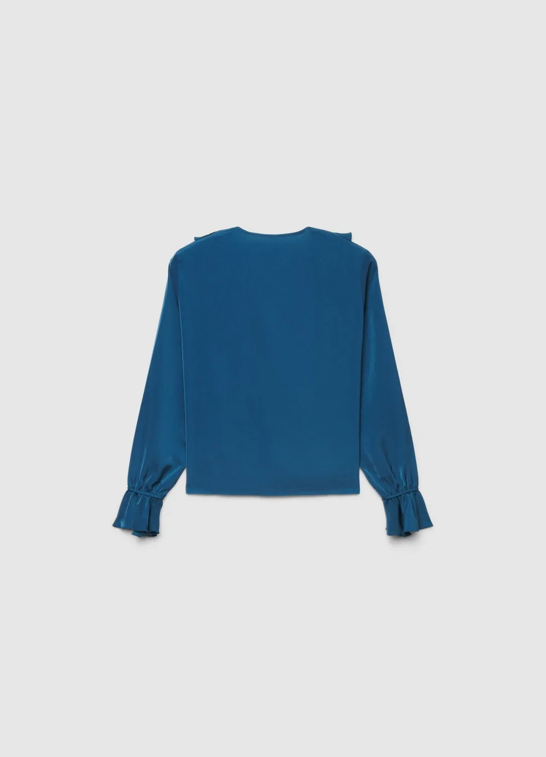 Calliope blouse volants femme satinée col V
