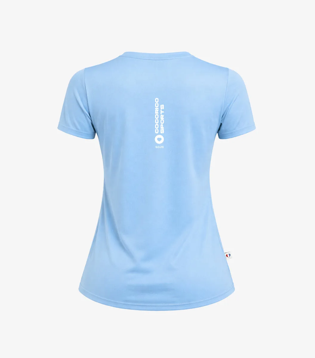 Cocorico Focus t-shirt sport femme ciel respirant