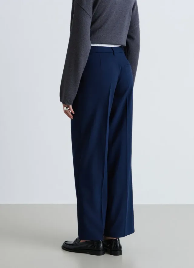 Calliope pantalon palazzo femme large pli avant