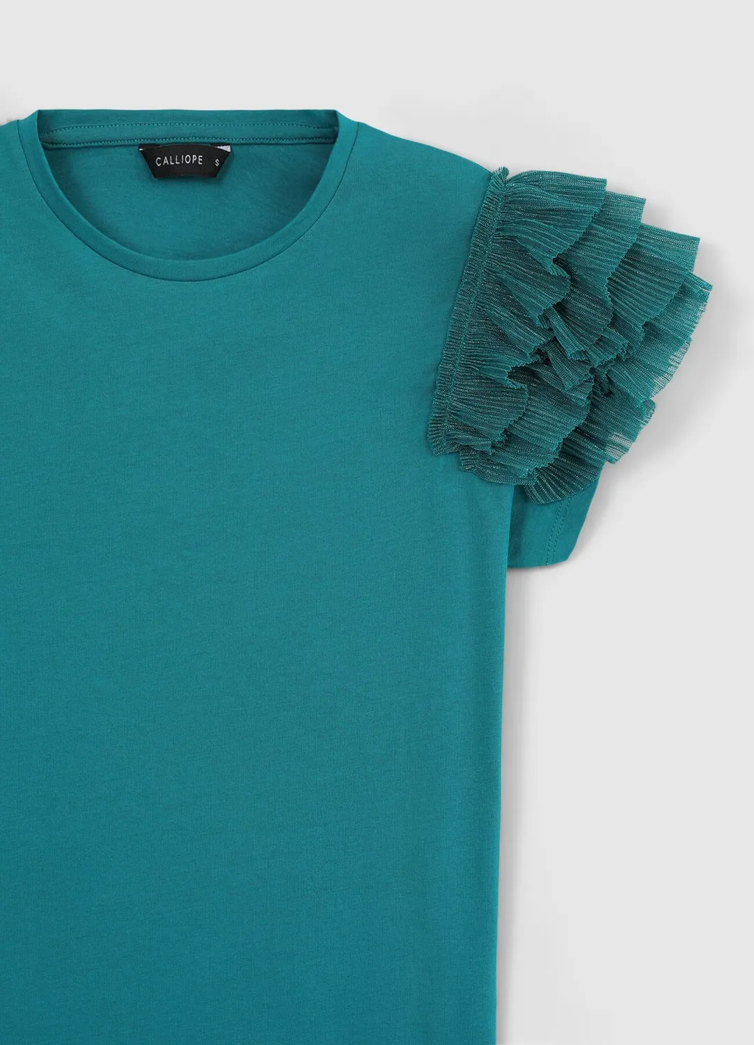 Calliope t-shirt femme tulle S coton col rond