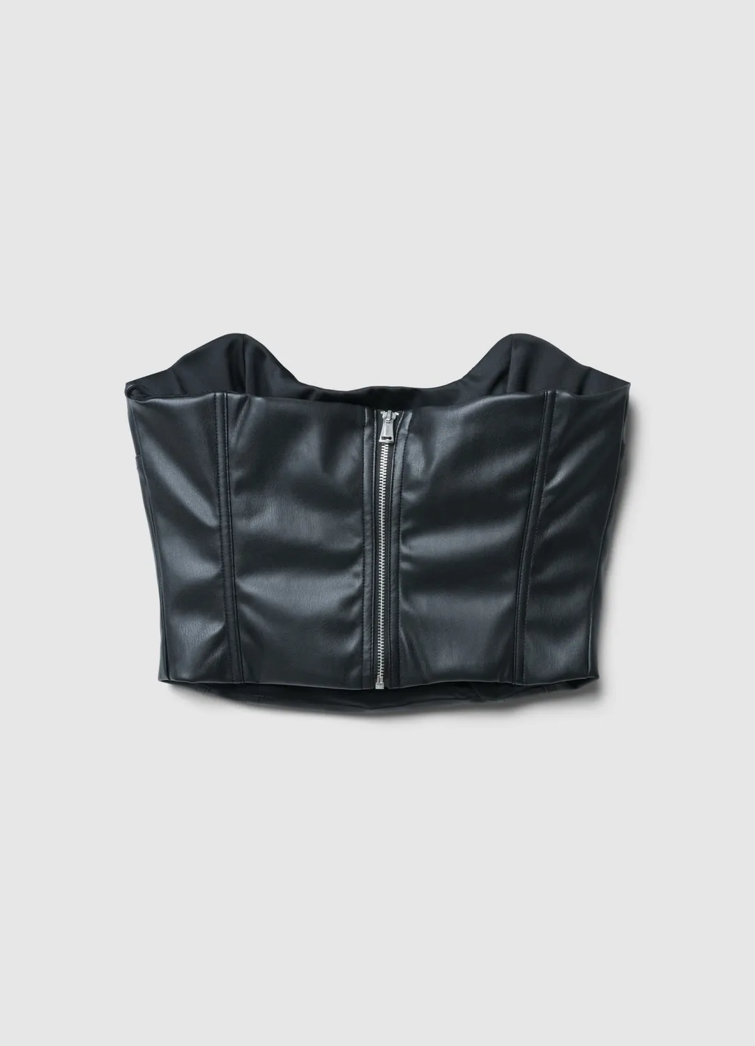 Calliope top bralette femme effet cuir col cœur