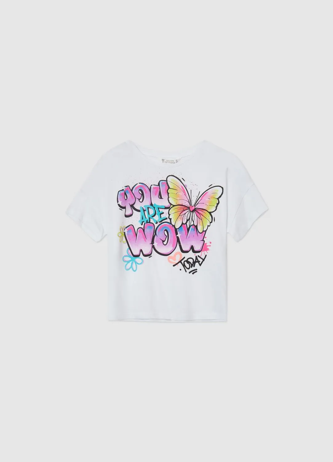 Calliope t-shirt fille coton imprimé manches courtes
