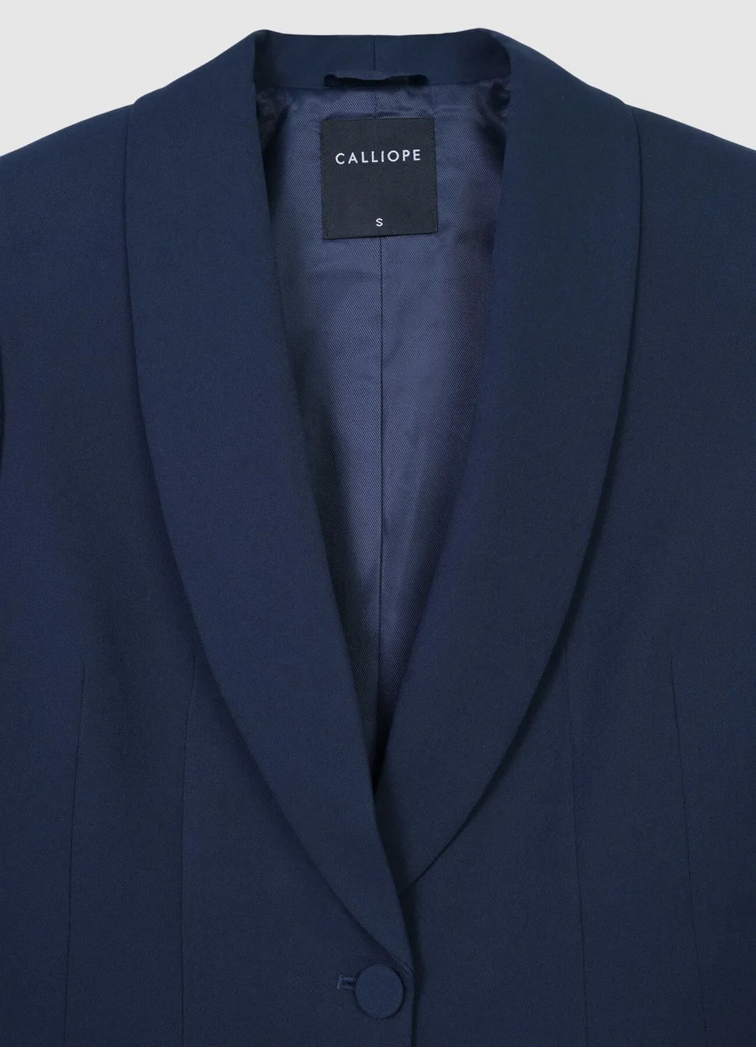 Calliope veste ceinturée femme col châle unie