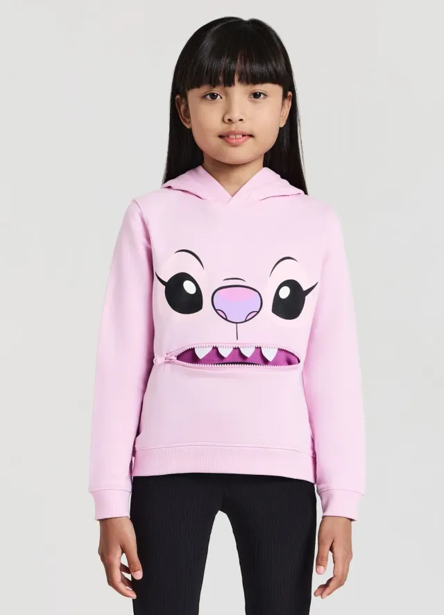 Calliope Angel sweat fille à capuche poche zippée