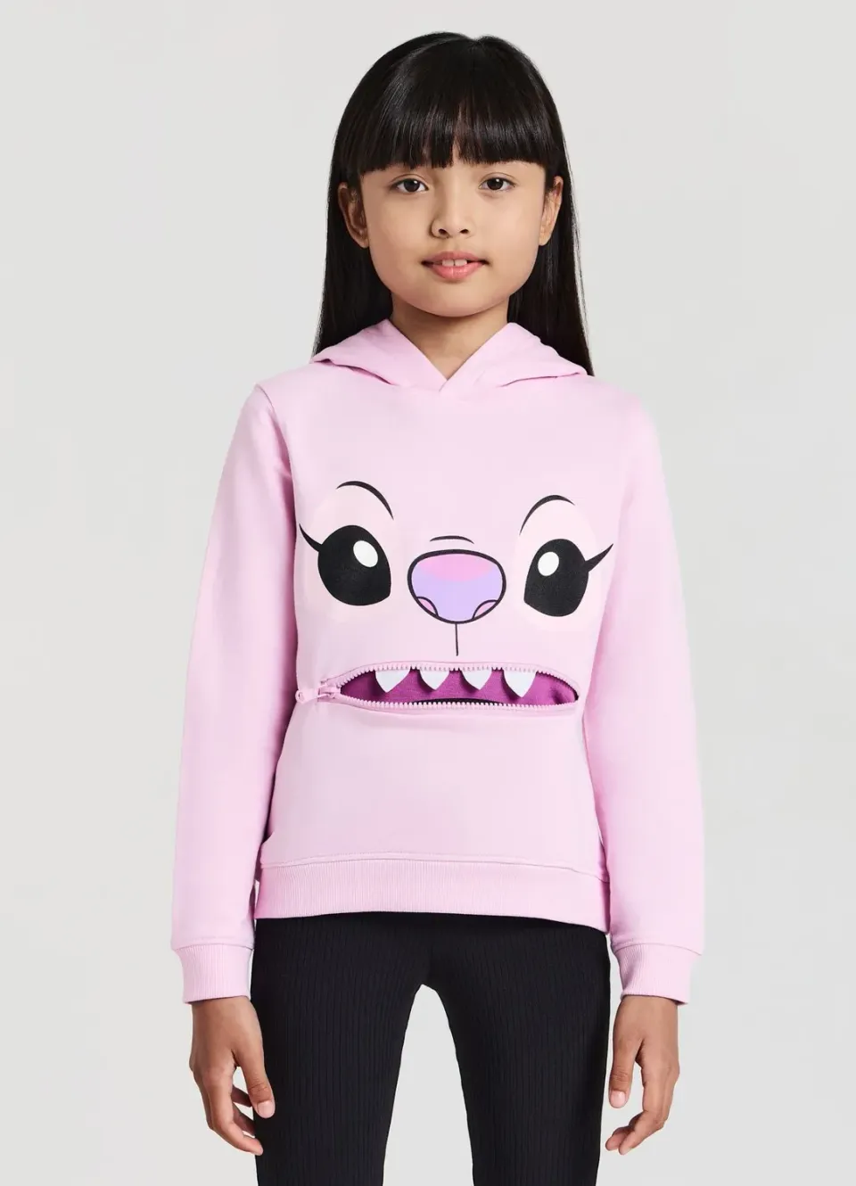 Calliope Angel sweat fille à capuche poche zippée