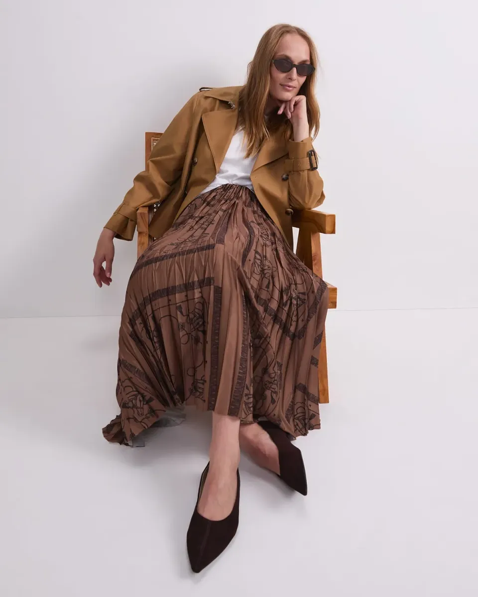 Sportscraft Sadie jupe plissée midi imprimée