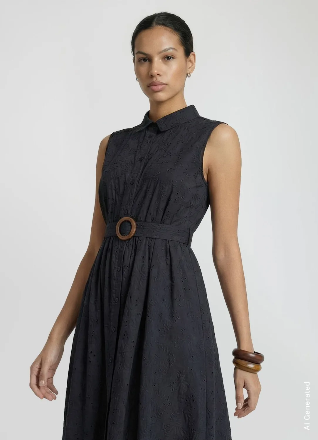 Calliope Chemisier robe femme sangallo ceinture midi