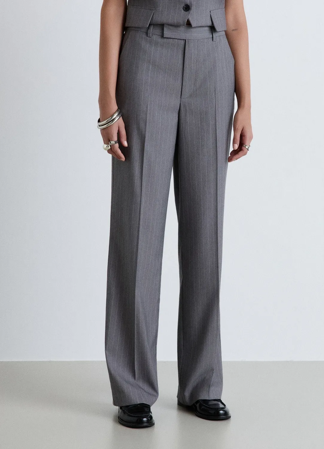 Calliope pantalon droit rayé femme taille S