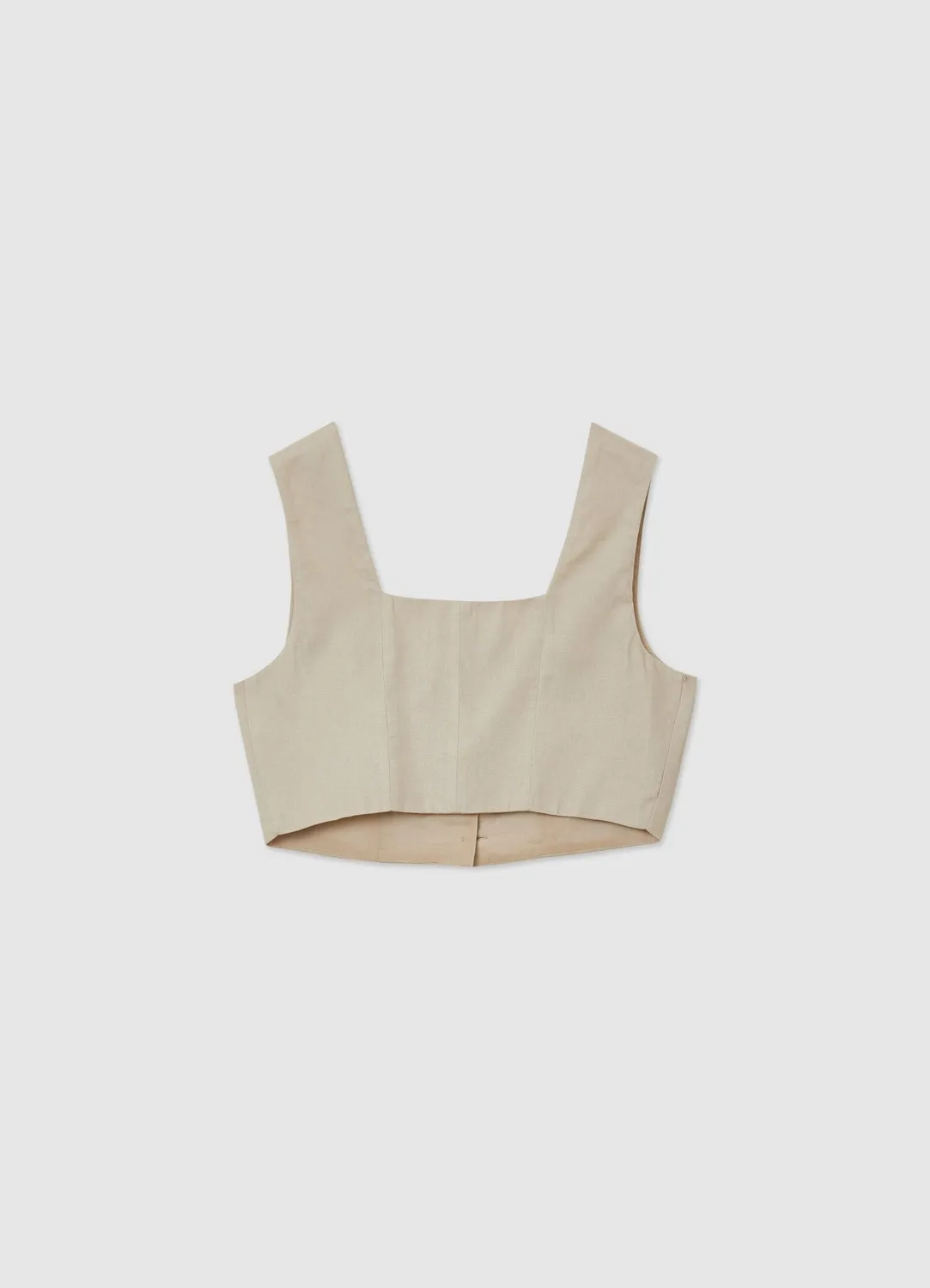 Calliope top court femme à boutons crop