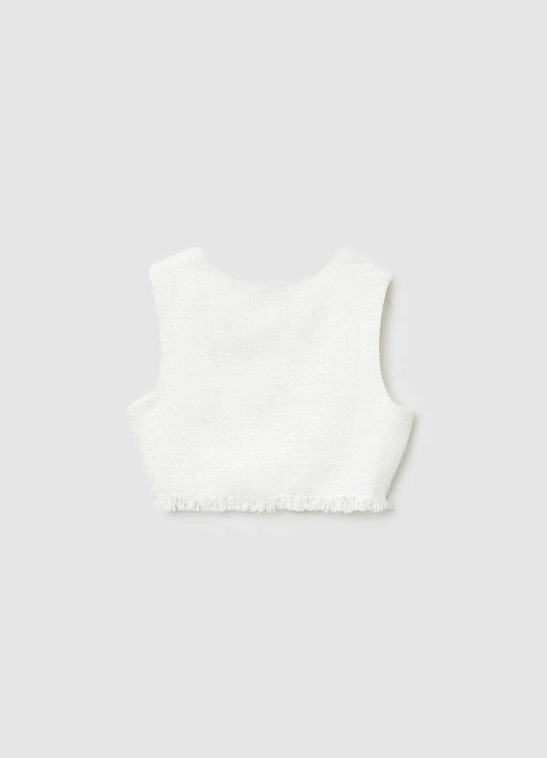 Calliope top femme crop uni col carré