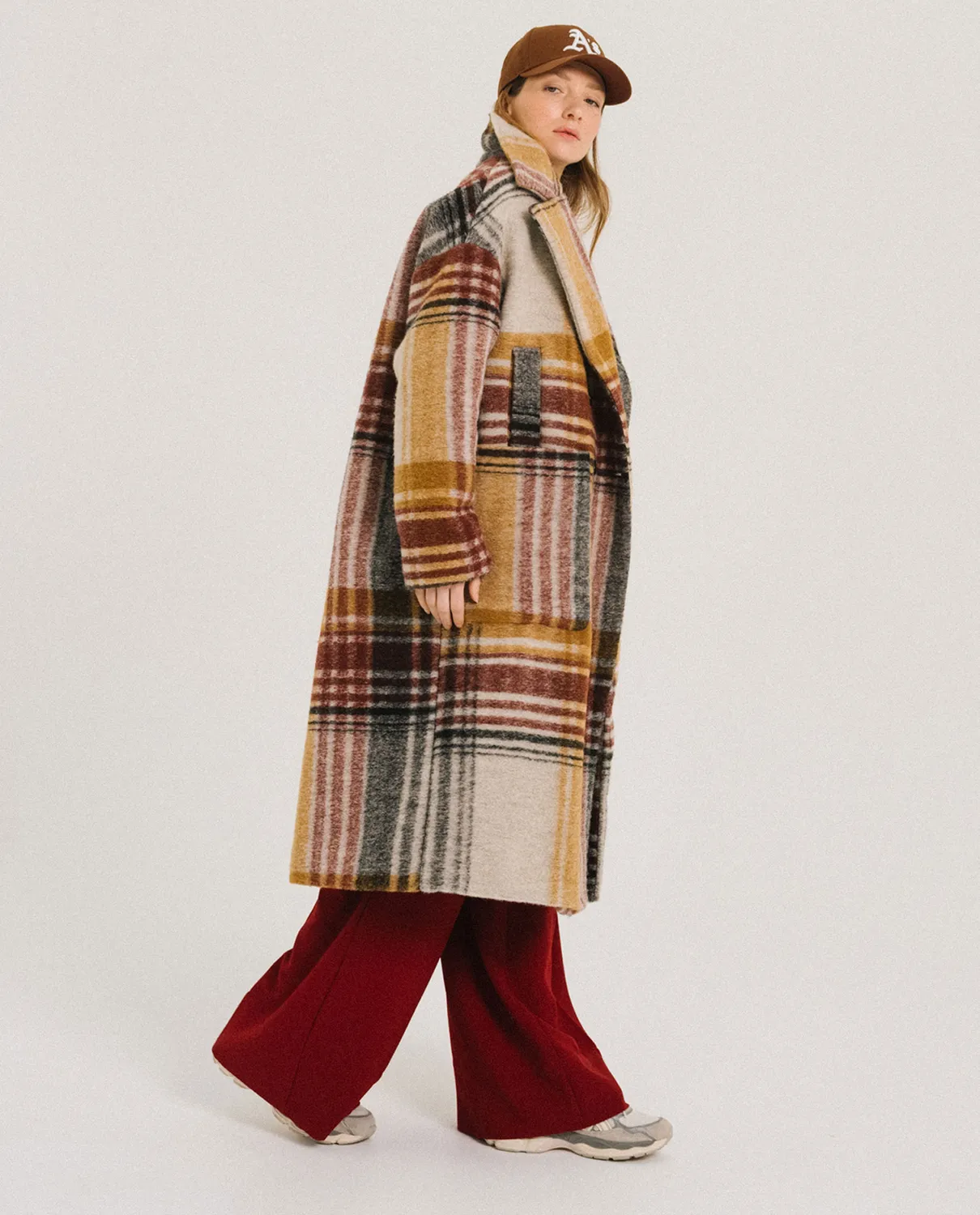 Tinsels Daniel Carpenters manteau carreaux lainage