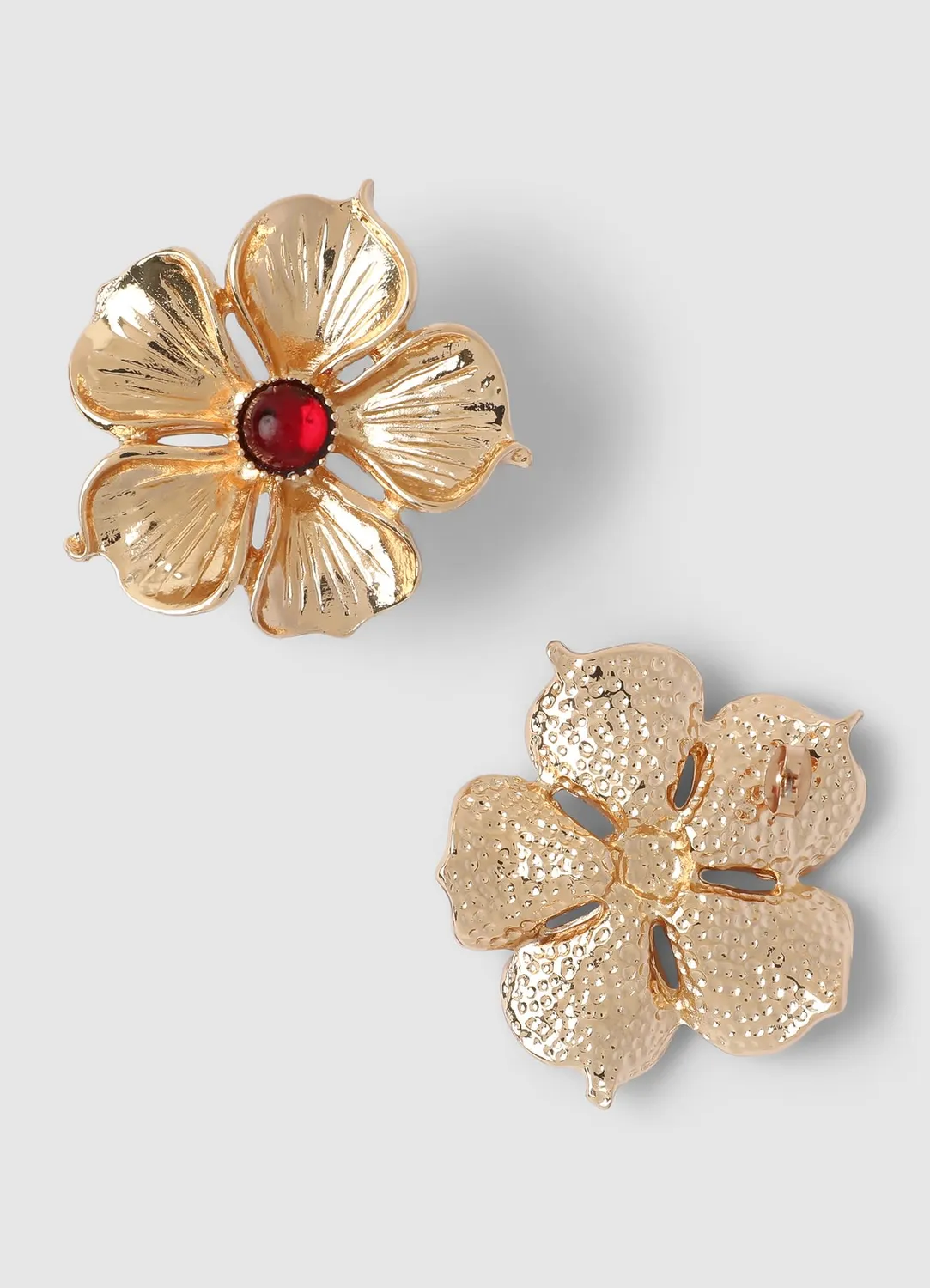 Calliope boucles oreilles fleur femme pierre centrale