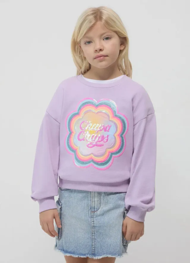 Calliope sweat Chupa Chups fille coton col rond