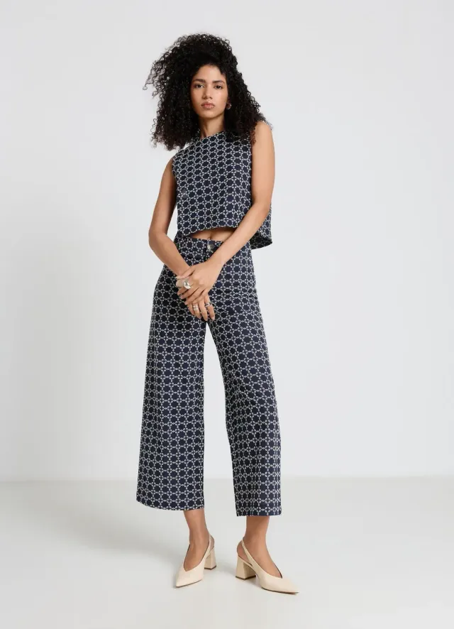 Calliope top sans manches motif all-over