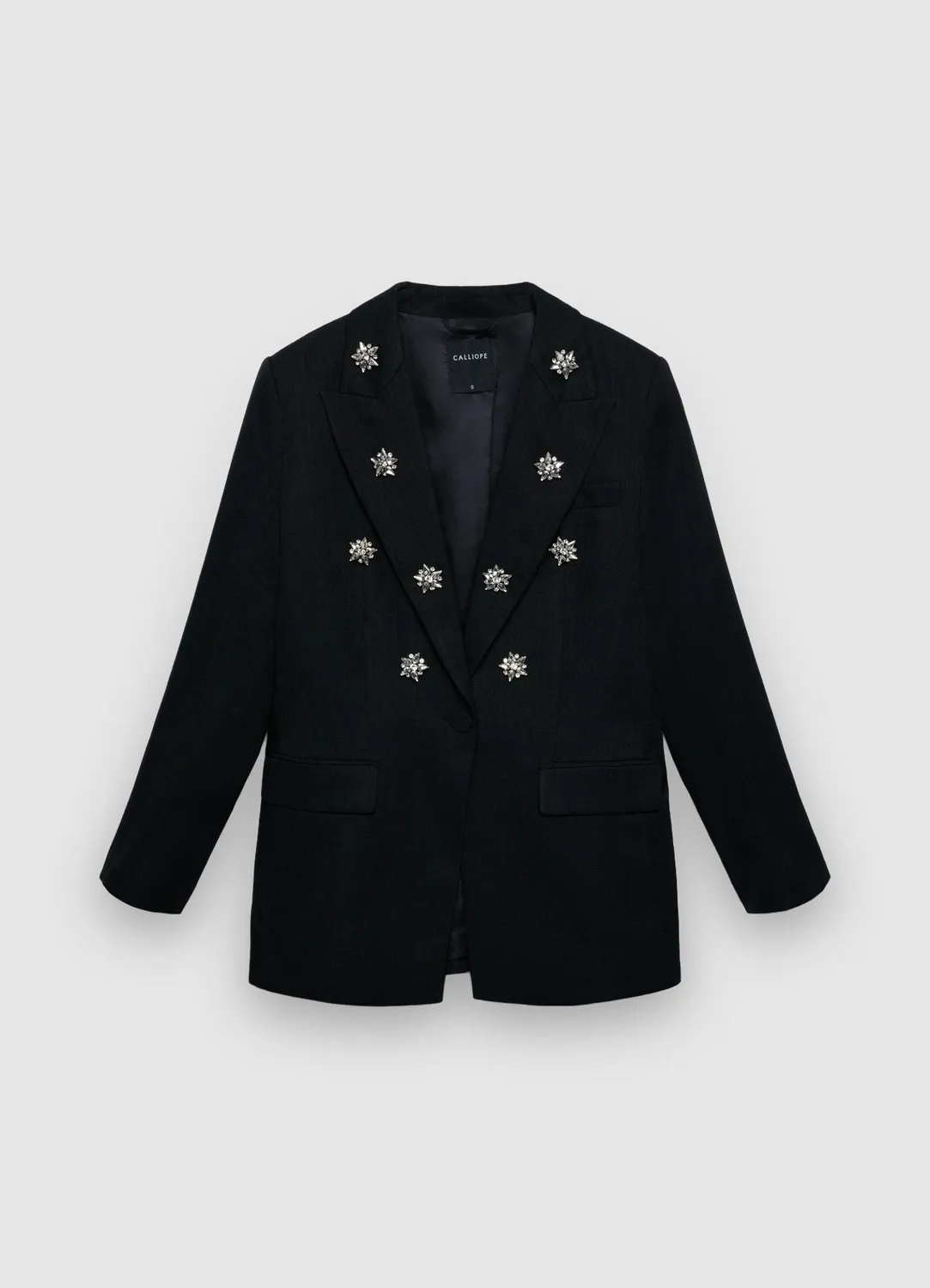 Calliope Strass veste femme blazer un bouton brillant