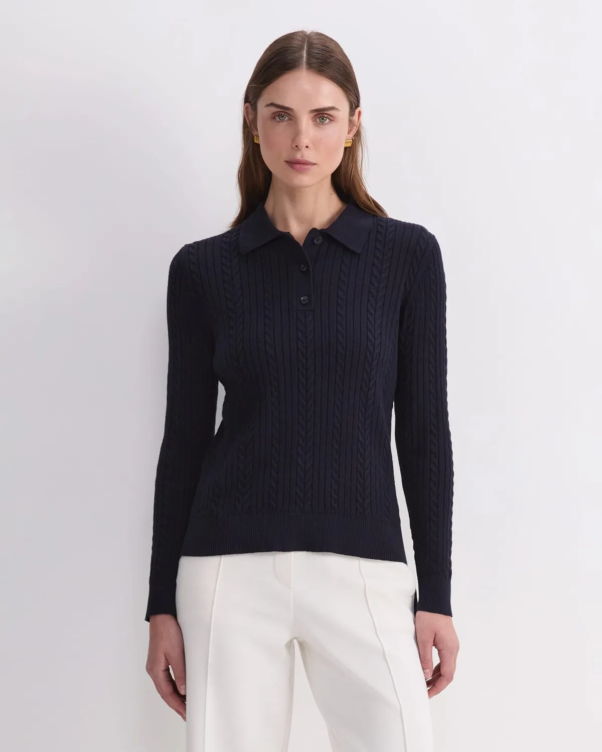 Sportscraft Elka Baby Cable polo coton femme