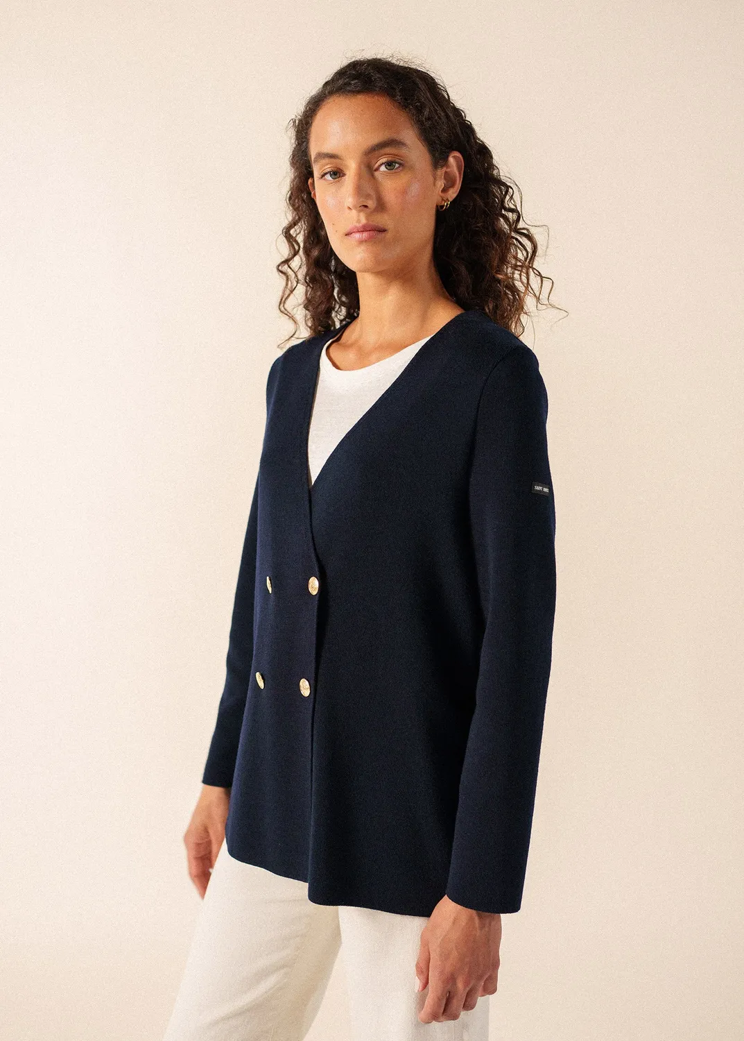 Saint James Frontignan veste navy laine