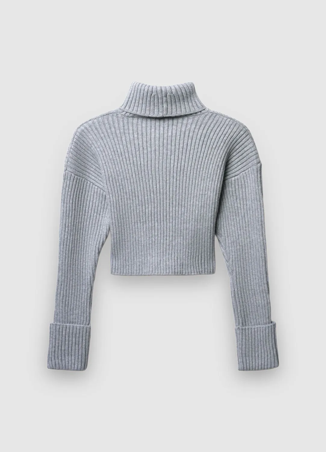 Calliope pull col montant femme côtelé manches longues