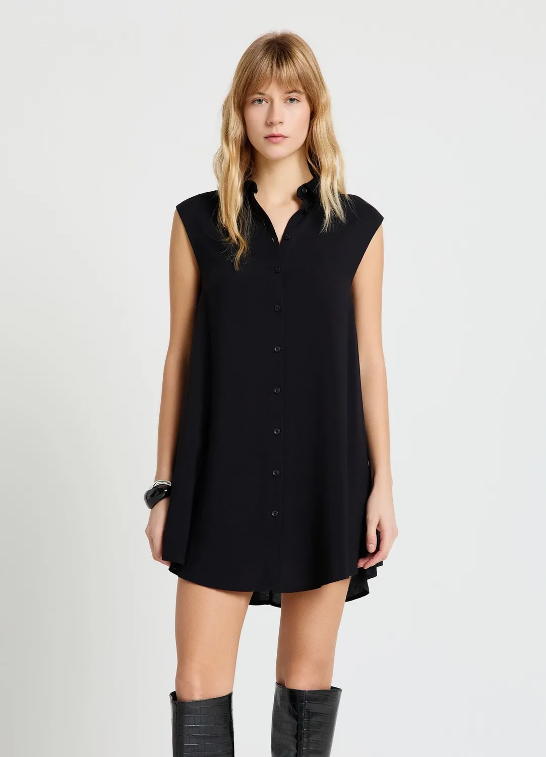 Calliope chemise longue sans manches femme unie