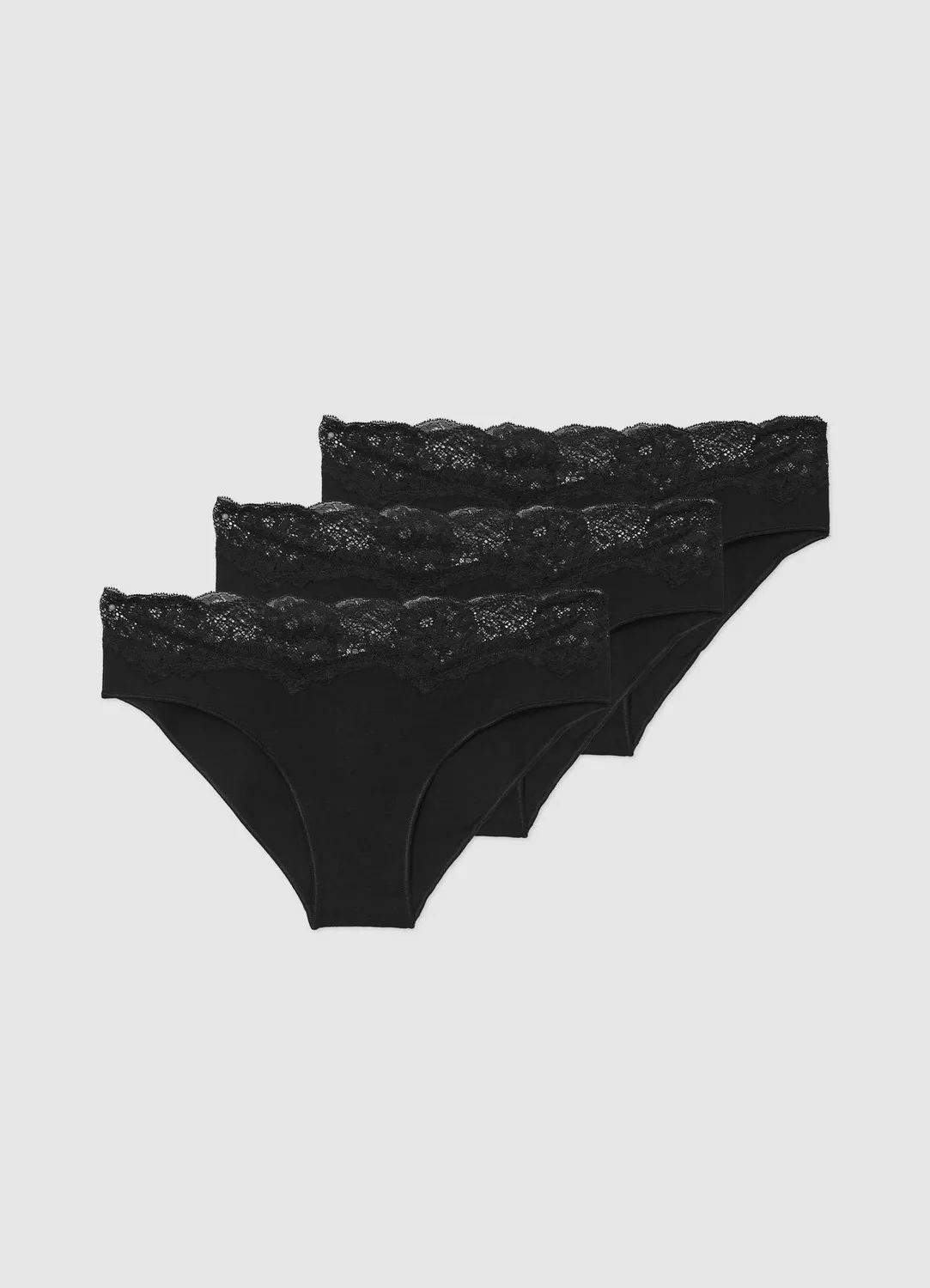 Calliope Lot 3 slips coton femme dentelle