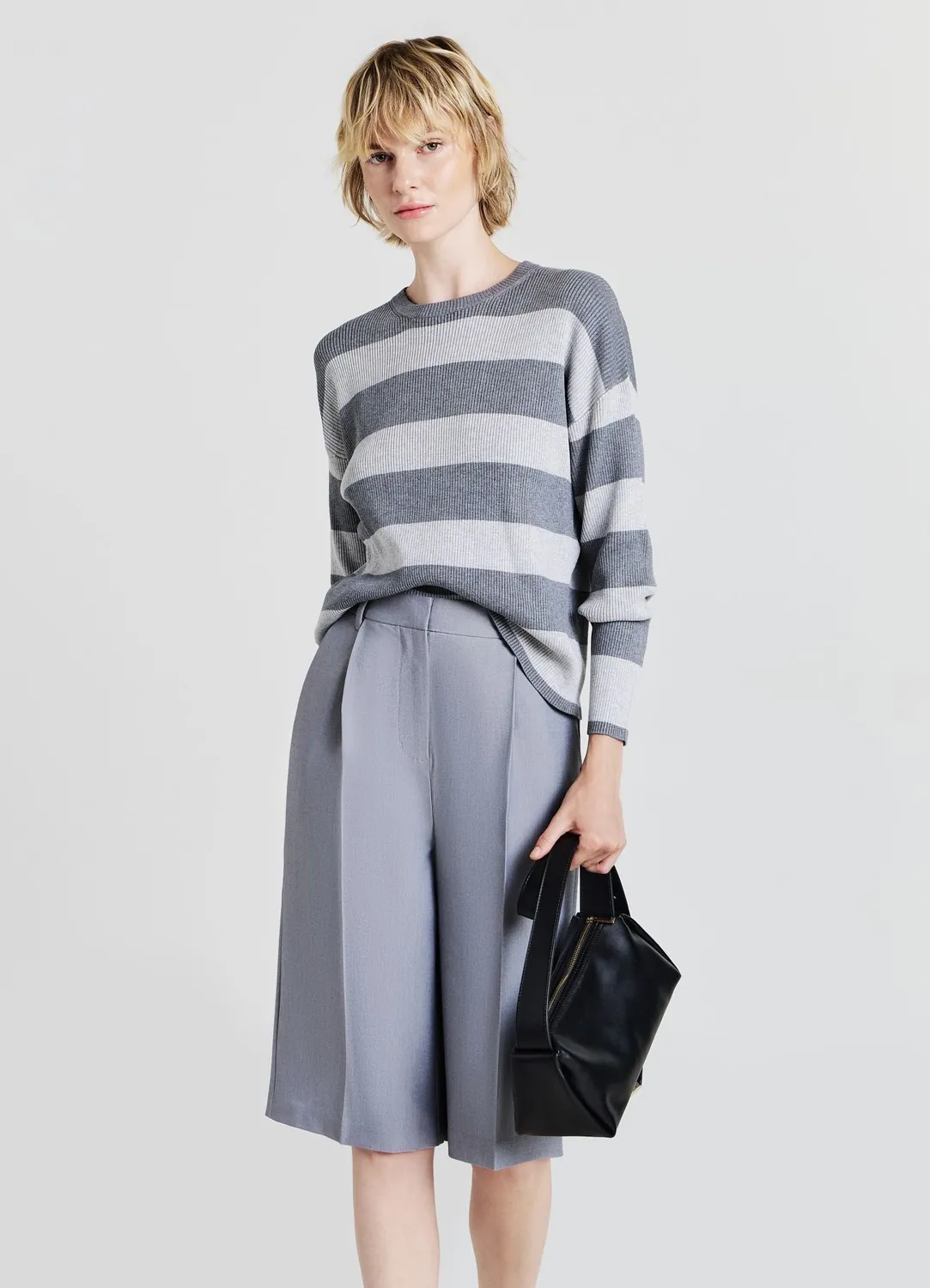 Calliope pull rayé marinière femme manches longues côtelé
