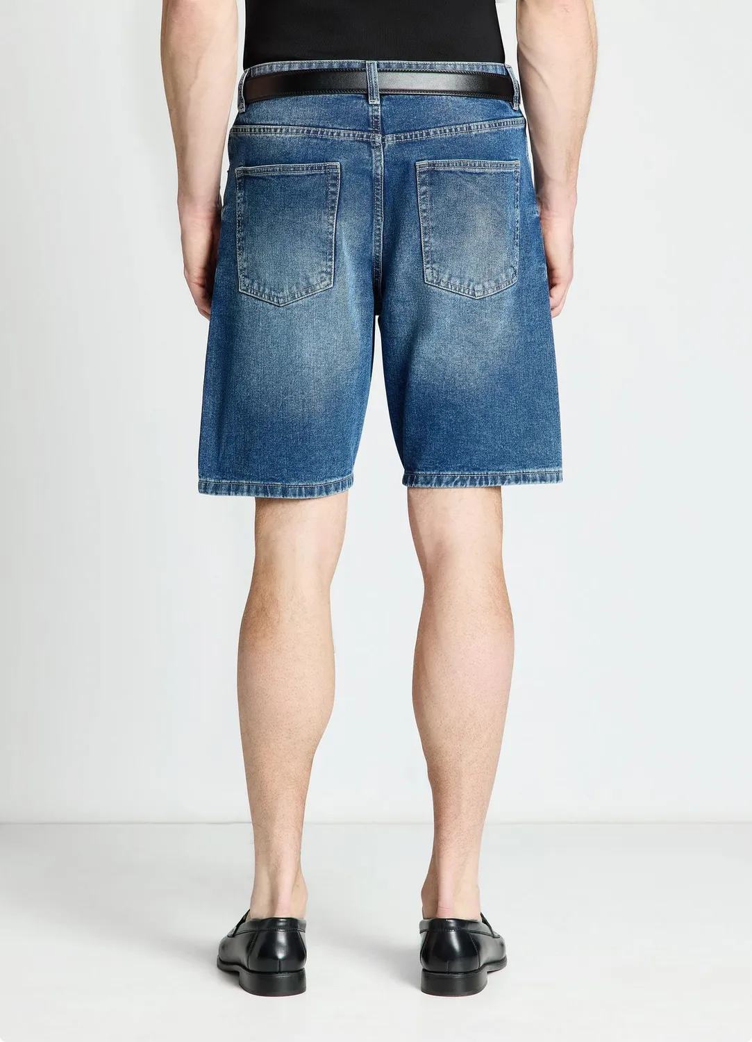 Calliope short denim homme baggy 5 poches délavé