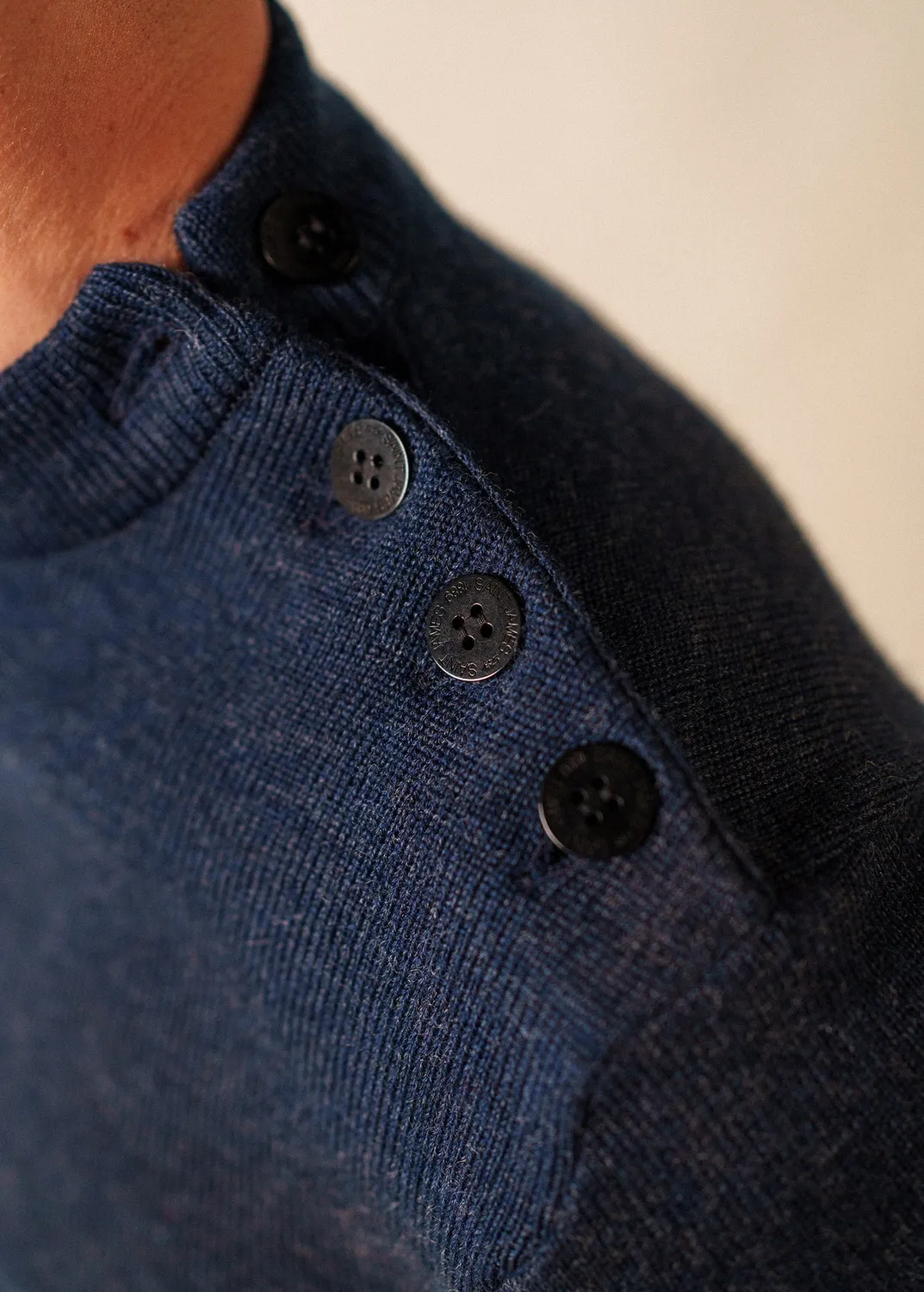 Saint James Matelot pull marin bleu chine pure laine