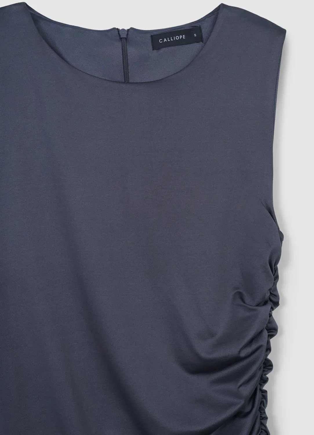 Calliope Atelier robe longue froncée femme unie
