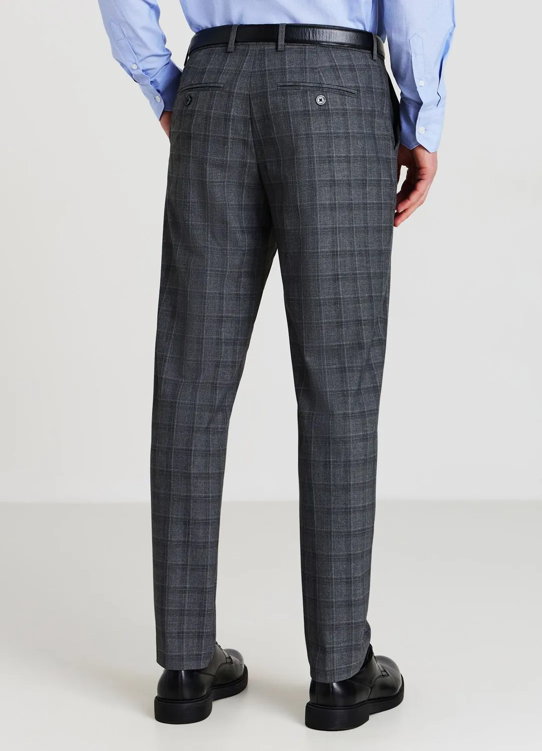 Calliope pantalon à carreaux homme coupe regular bureau