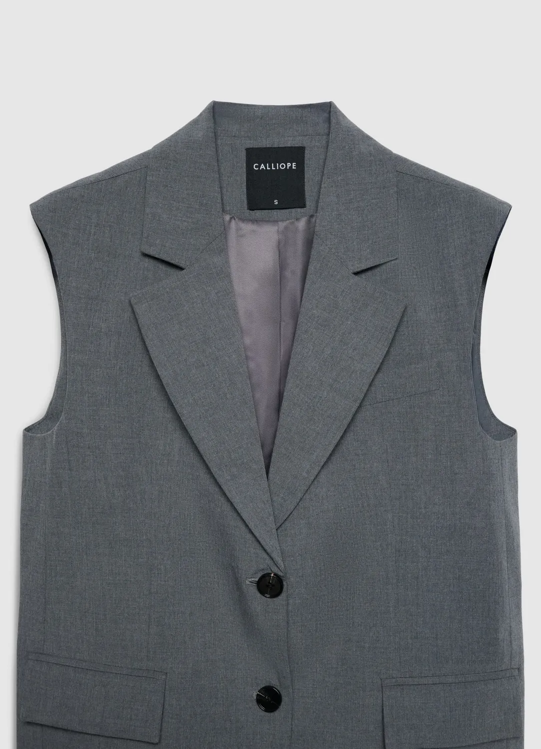 Calliope Gilet long tailleur 2 boutons femme