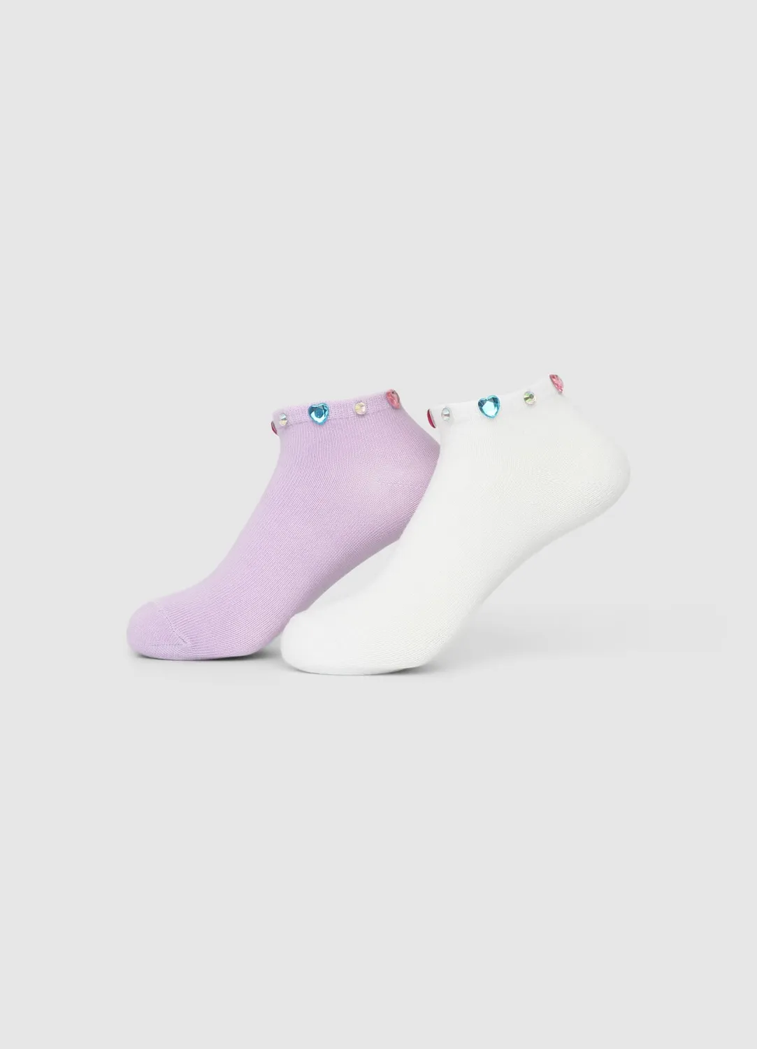Calliope socquettes fille coeurs lot de 2 paires