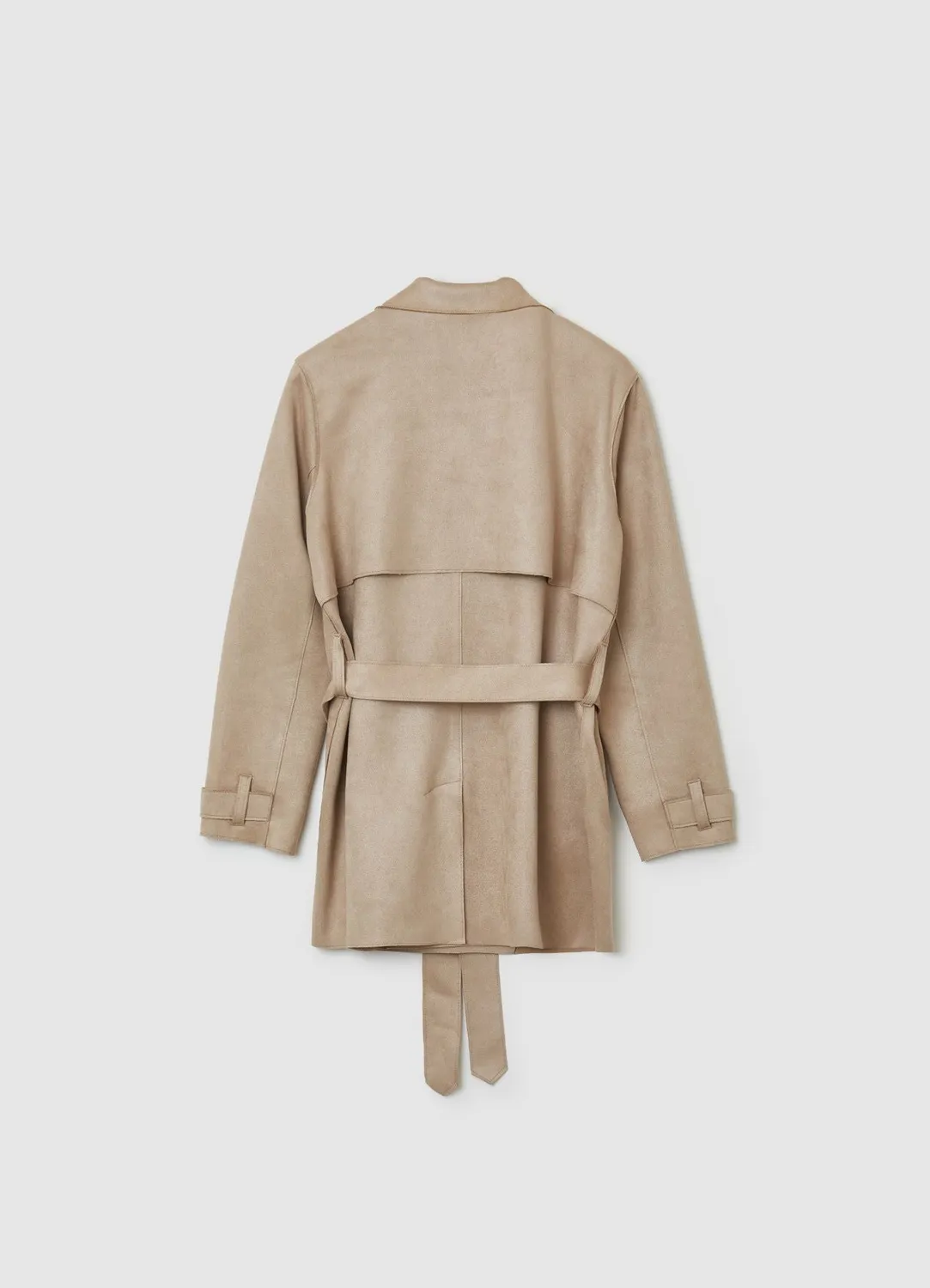 Calliope trench simil suède femme à ceinture