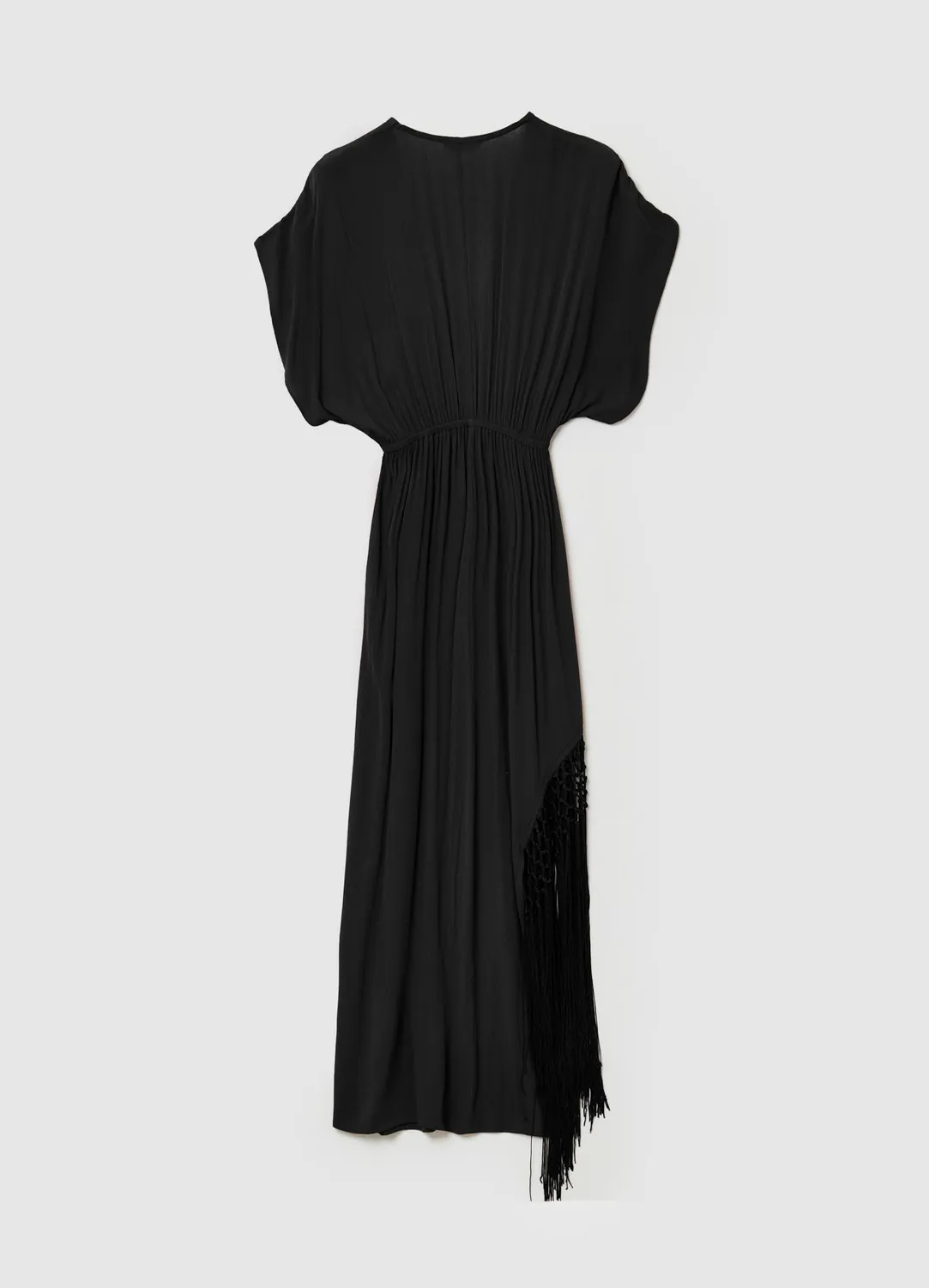 Calliope robe longue portefeuille femme franges kimono