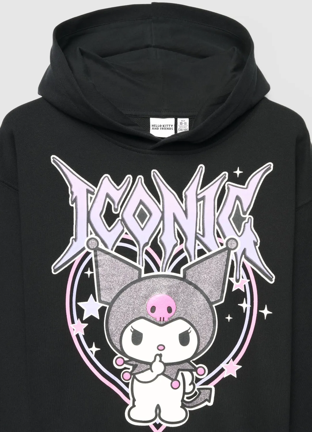 Calliope Kuromi sweat enfant capuche imprimé