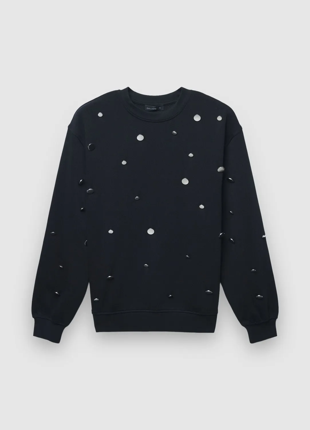 Calliope sweat clouté col rond femme
