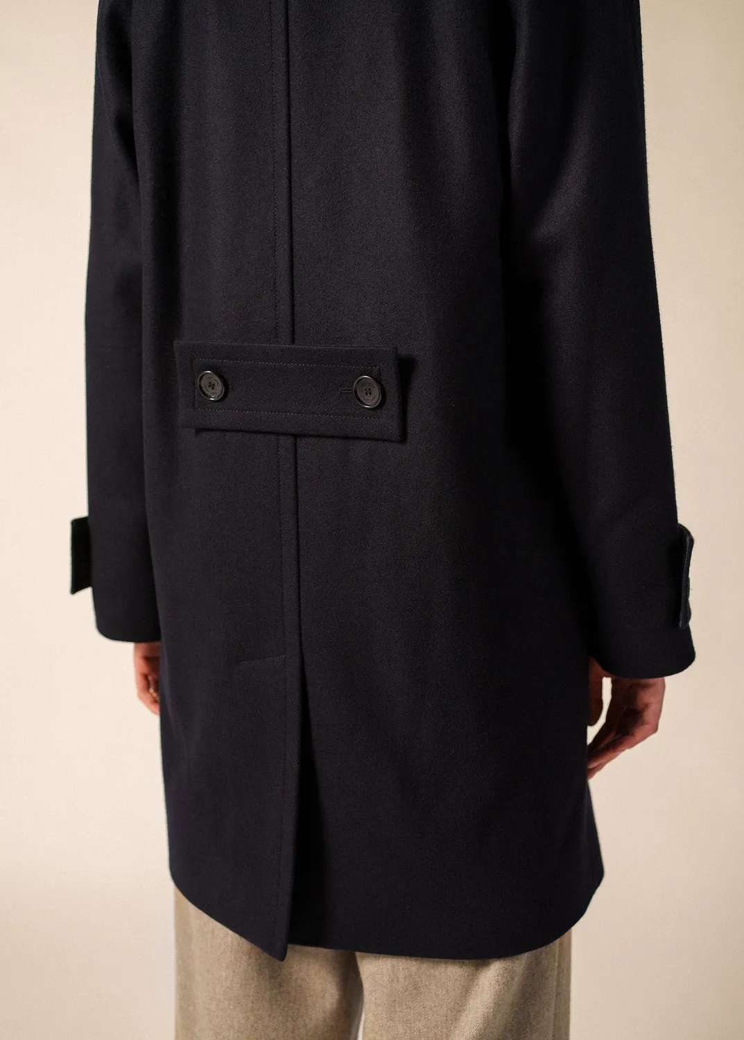 Saint James Ste Laura manteau navy drap laine