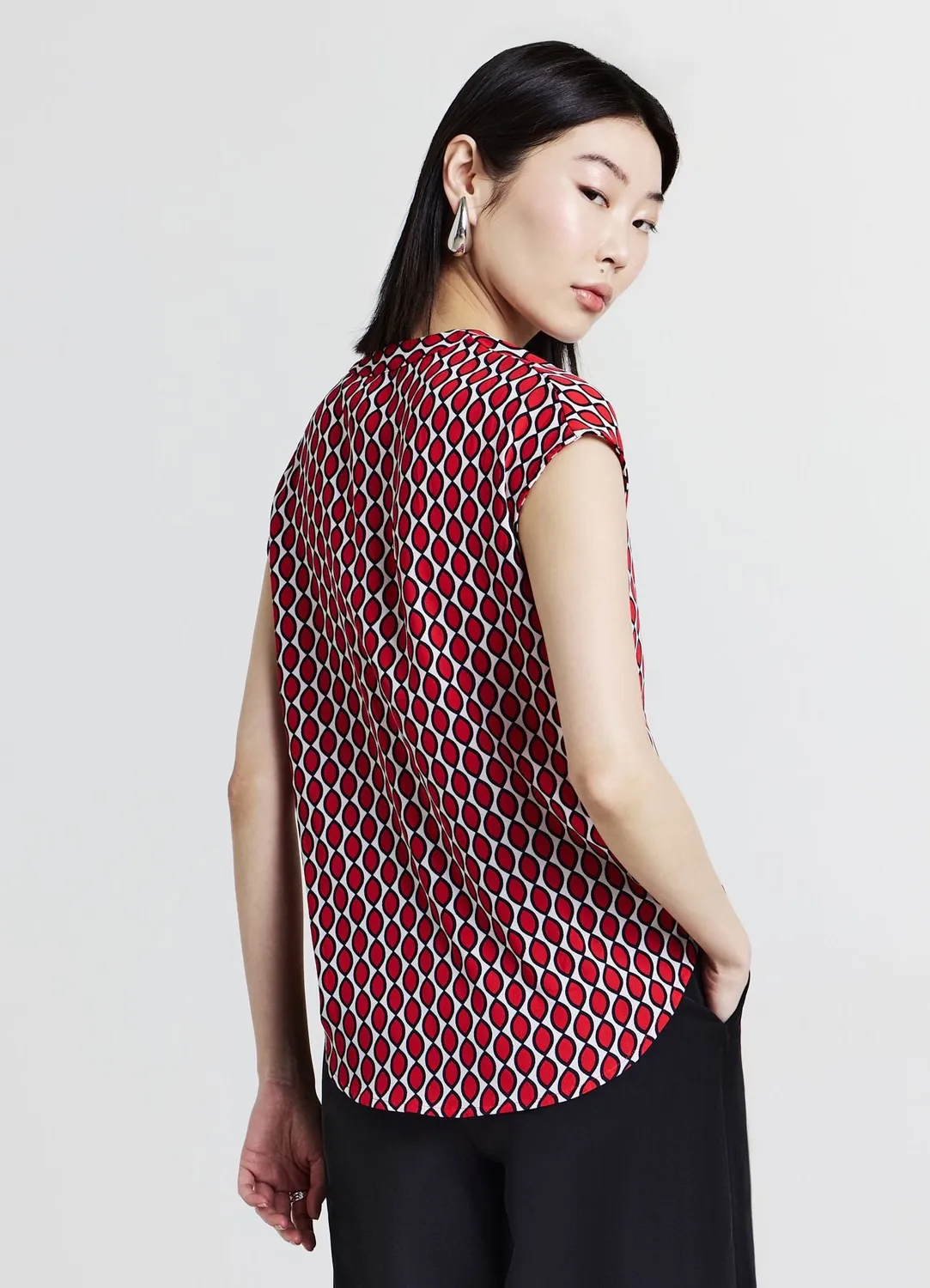 Calliope chemise femme sans manches col coréen