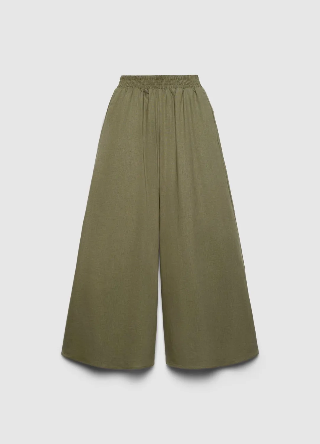 Calliope jupe-culotte large taille haute élastiquée
