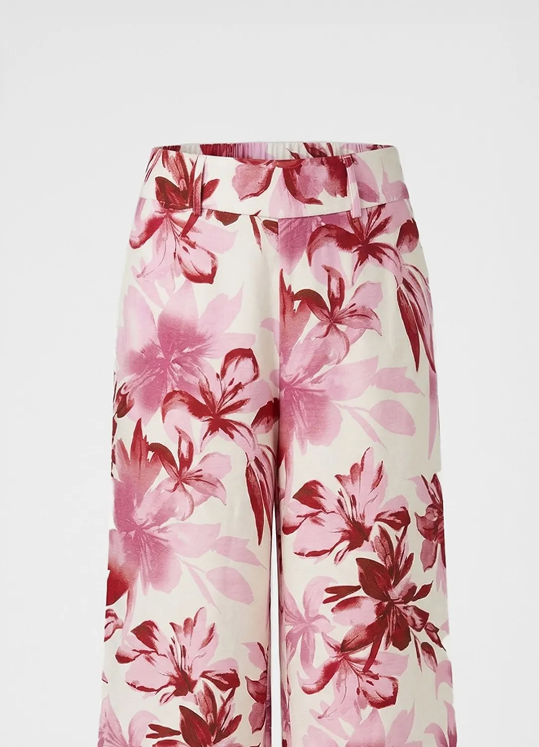 Calliope pantalon culotte fleuri femme taille haute